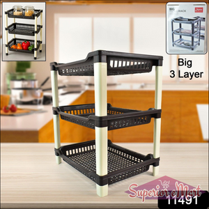 3-tier Plastic Storage Rack - Superior eMart