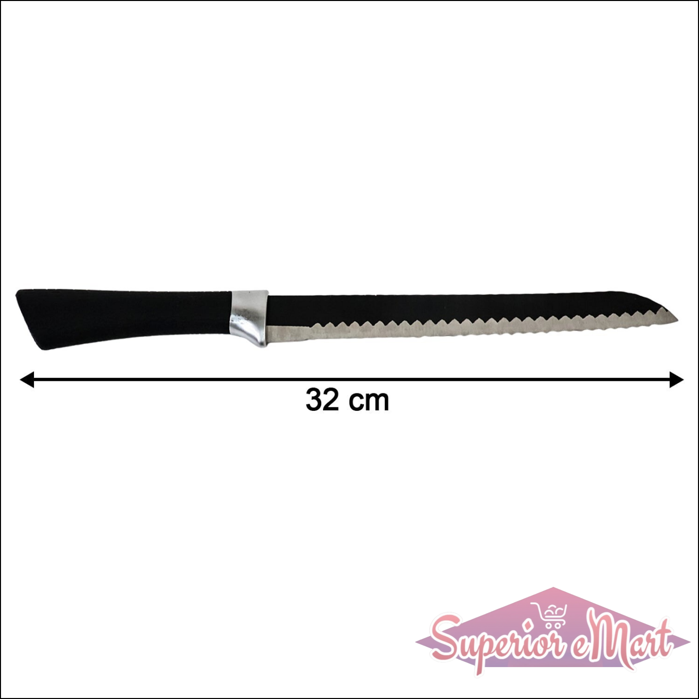 32 Cm Serrated Bread Knife With Ergonomic Handle - Superior eMart