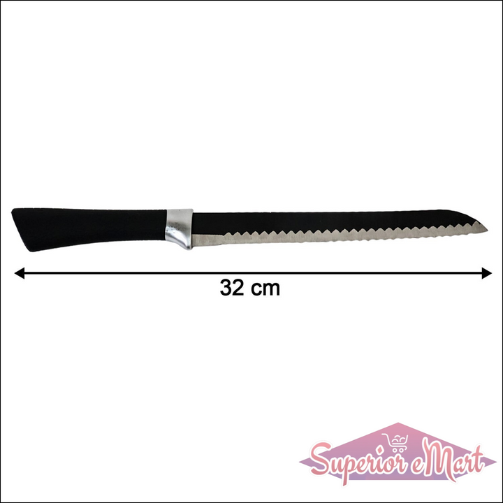 32 Cm Serrated Bread Knife With Ergonomic Handle - Superior eMart