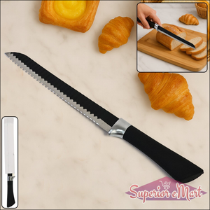 32 Cm Serrated Bread Knife With Ergonomic Handle - Superior eMart