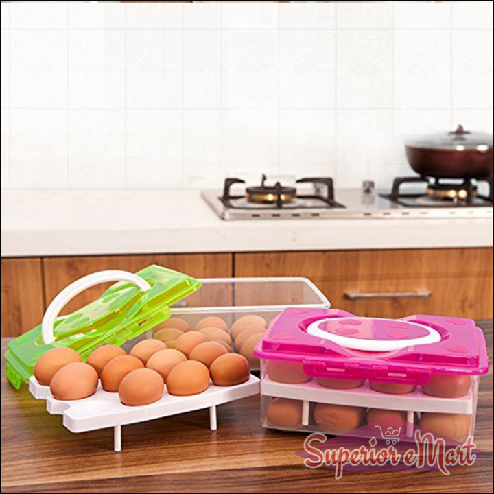 32-Grid Egg Tray with Lid - Superior eMart