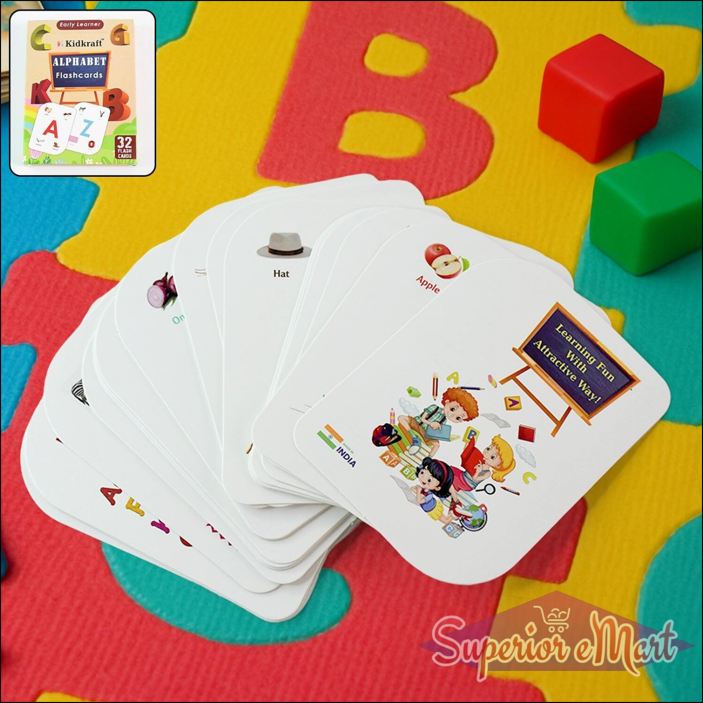 32-piece Alphabet Flash Cards Set - Superior eMart