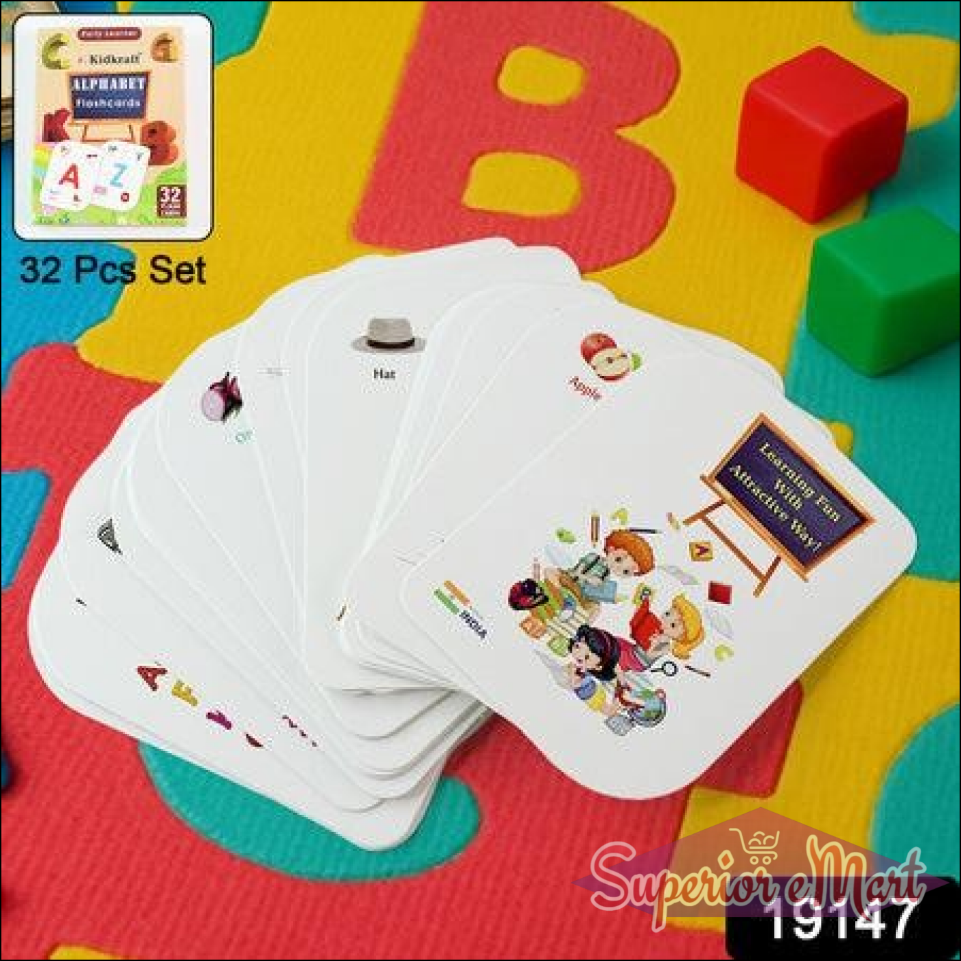 32-piece Alphabet Flash Cards Set - Superior eMart