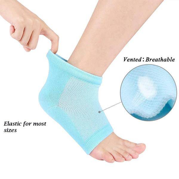 343 Heel Pain Relief Silicone Gel Heel Socks (Multicolor) - Superior eMart