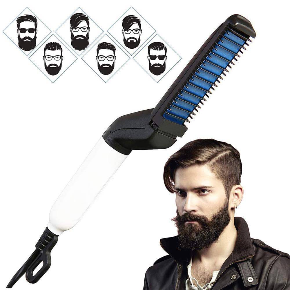 348 Mens Beard And Hair Curling Straightener (Modelling Comb) - Superior eMart