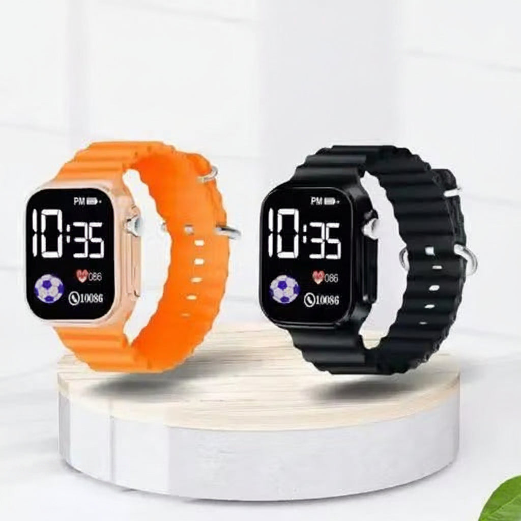 LED Watch , Kids Watch for Boys & Girls Digital Dial Waterproof Smart Design LED Display, Men and Women, Birthday Gift, set of 2