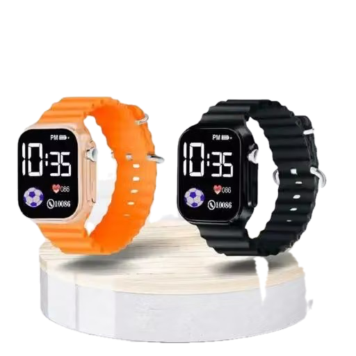 LED Watch , Kids Watch for Boys & Girls Digital Dial Waterproof Smart Design LED Display, Men and Women, Birthday Gift, set of 2