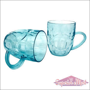 350ml Coffee Mugs Set - 2 Clear Glass Cups - Superior eMart