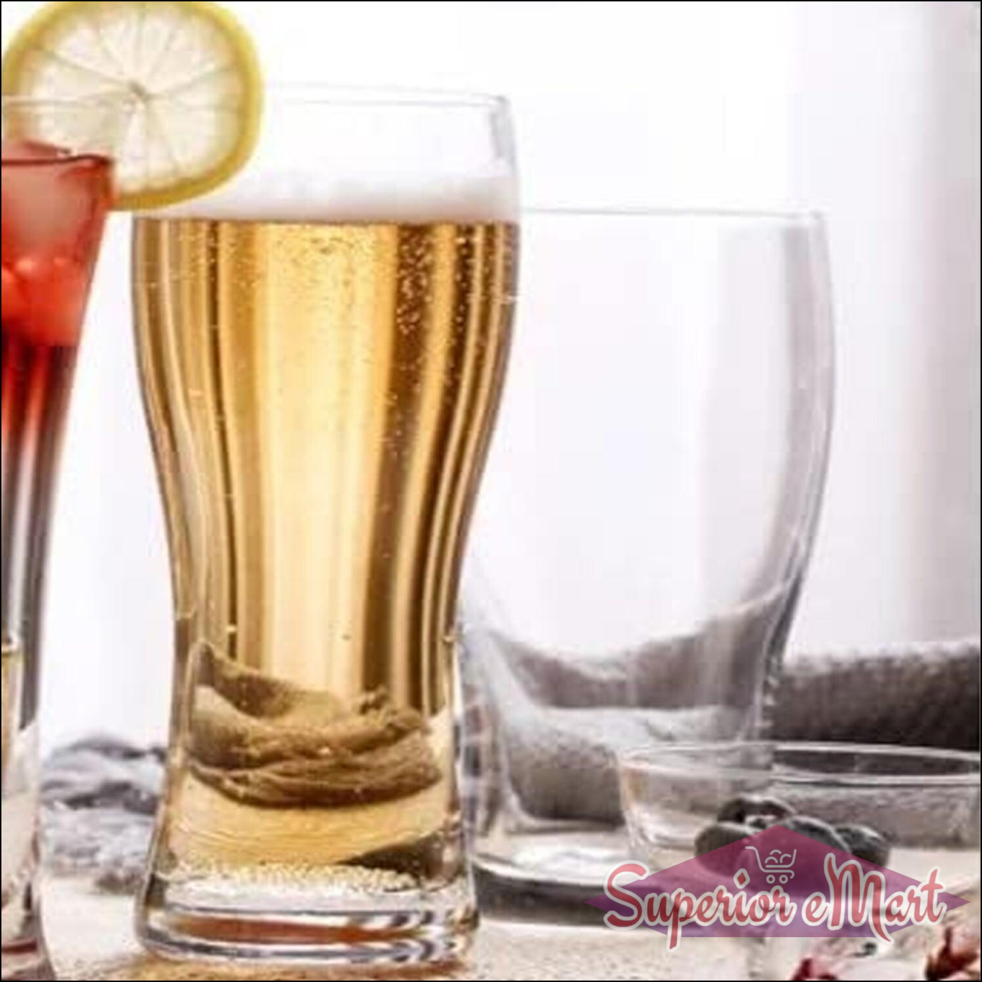 350ml Durable Drinking Glasses - 2 Pcs Set - Superior eMart