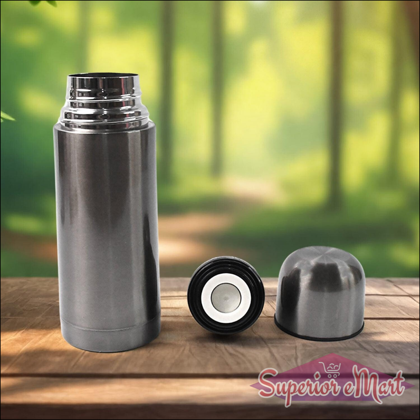350ml Stainless Steel Push-Down Lid Bottle - Superior eMart