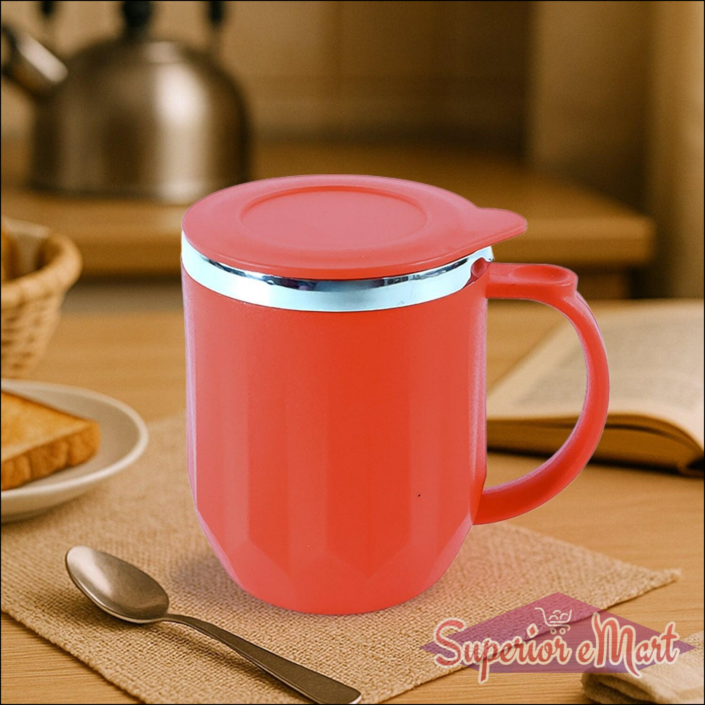 350ml Travel Coffee Mug with Lid - Durable & Stylish - Superior eMart