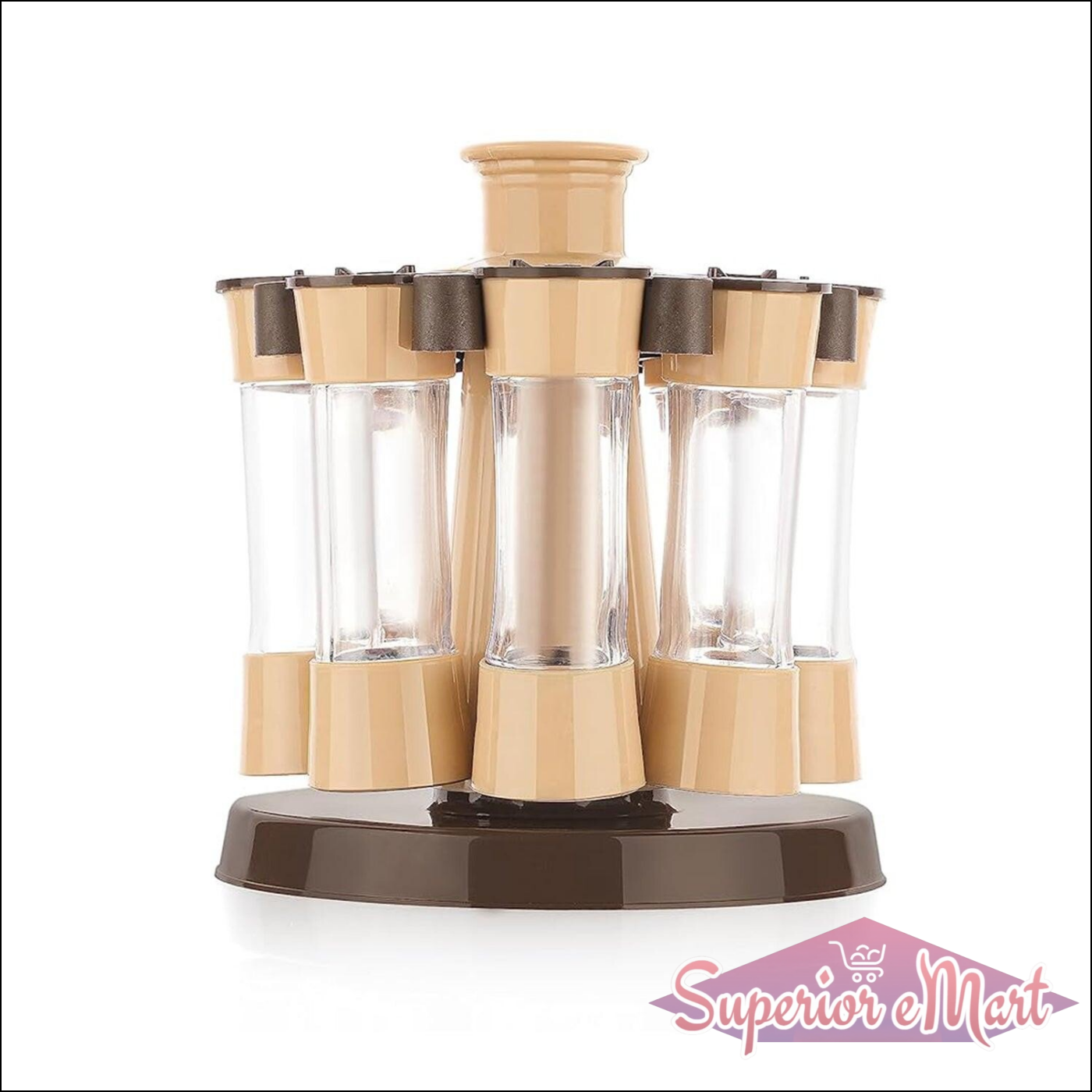 360 Revolving Spice Rack 8-Piece Set - Superior eMart