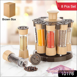 360 Revolving Spice Rack 8-Piece Set - Superior eMart