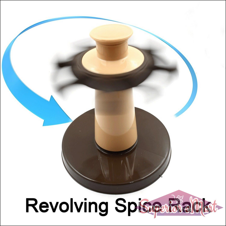 360 revolving spice rack with smooth spinning mechanism for easy access to spices