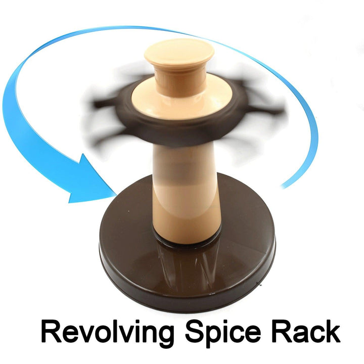 360 revolving spice rack with smooth spinning mechanism for easy access to spices