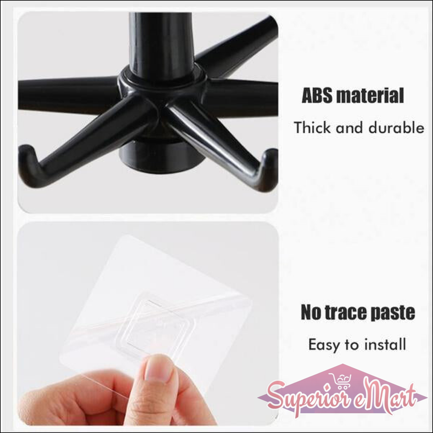 360 Rotatable Hooks For Hanging (Pack Of 2) (Brown Box) - Superior eMart