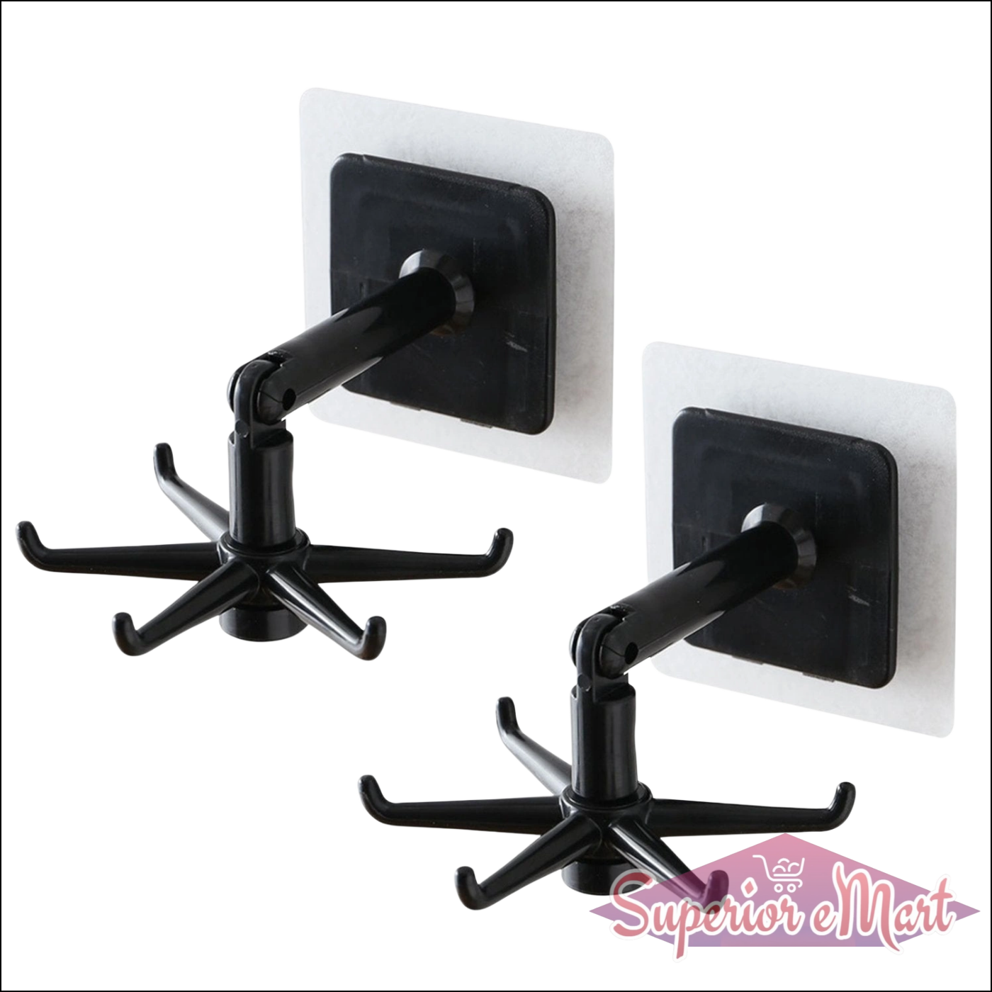 360 Rotatable Hooks For Hanging (Pack Of 2) (Brown Box) - Superior eMart