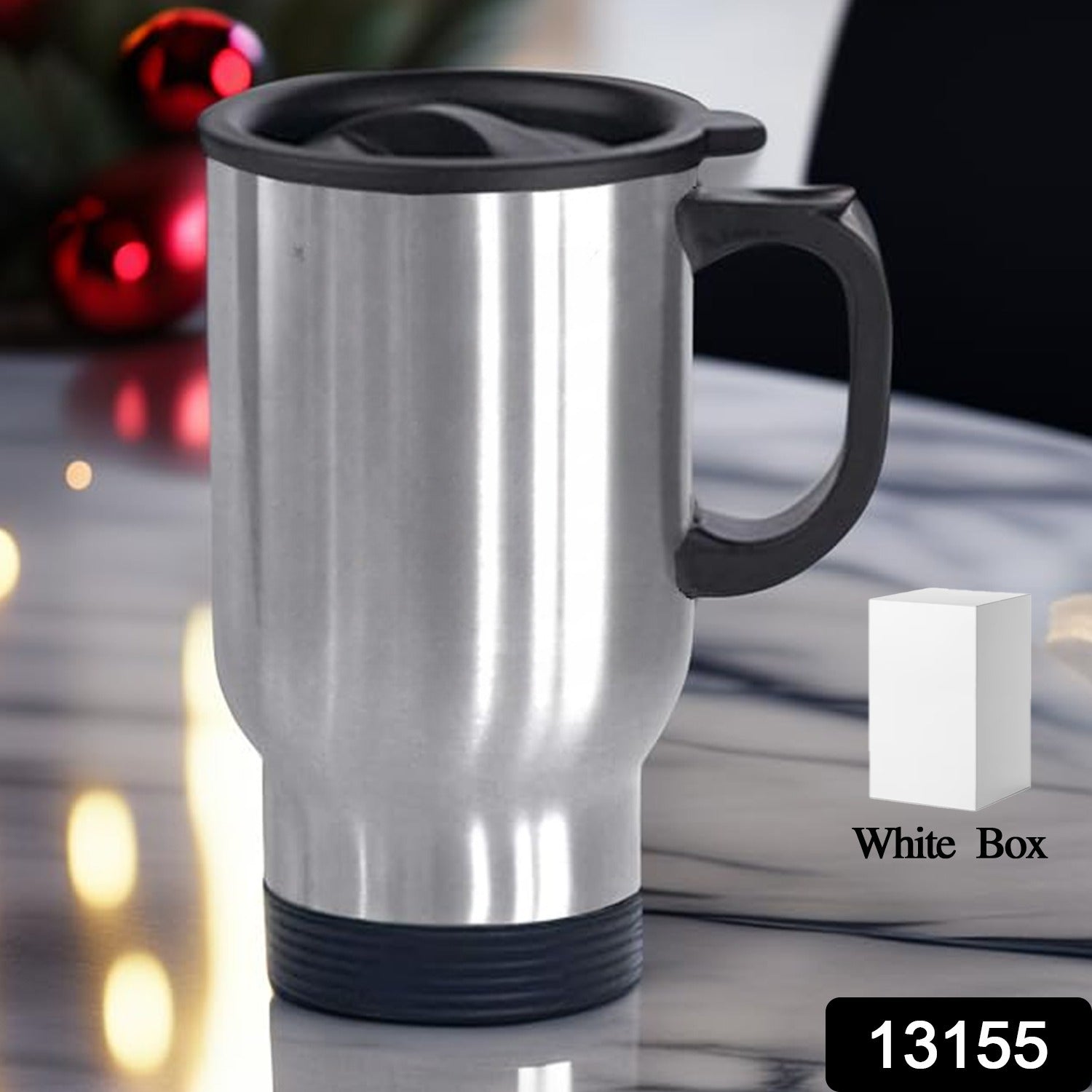 Stainless Steel Vacuum Glass Insulated Glass Coffee Cups Double Walled Travel Mu - 13155_ss_coffee_mug_n_handle_no4