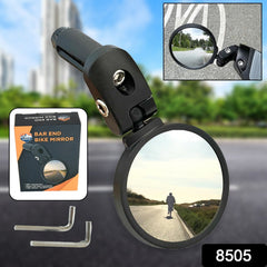 Bar End Bike Mirror, Safe Rearview Mirror 360° Rotatable & Foldable Safety Bicy - 8505_bar_end_bike_mirror_1pc