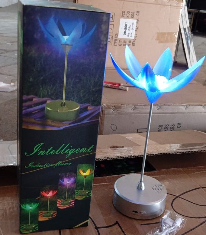 Lotus Flower Lamp with Music, Touch Open and Close, USB Rechargeable (1 Pc / Onl - 13074_lotus_flower_lamp_with_music