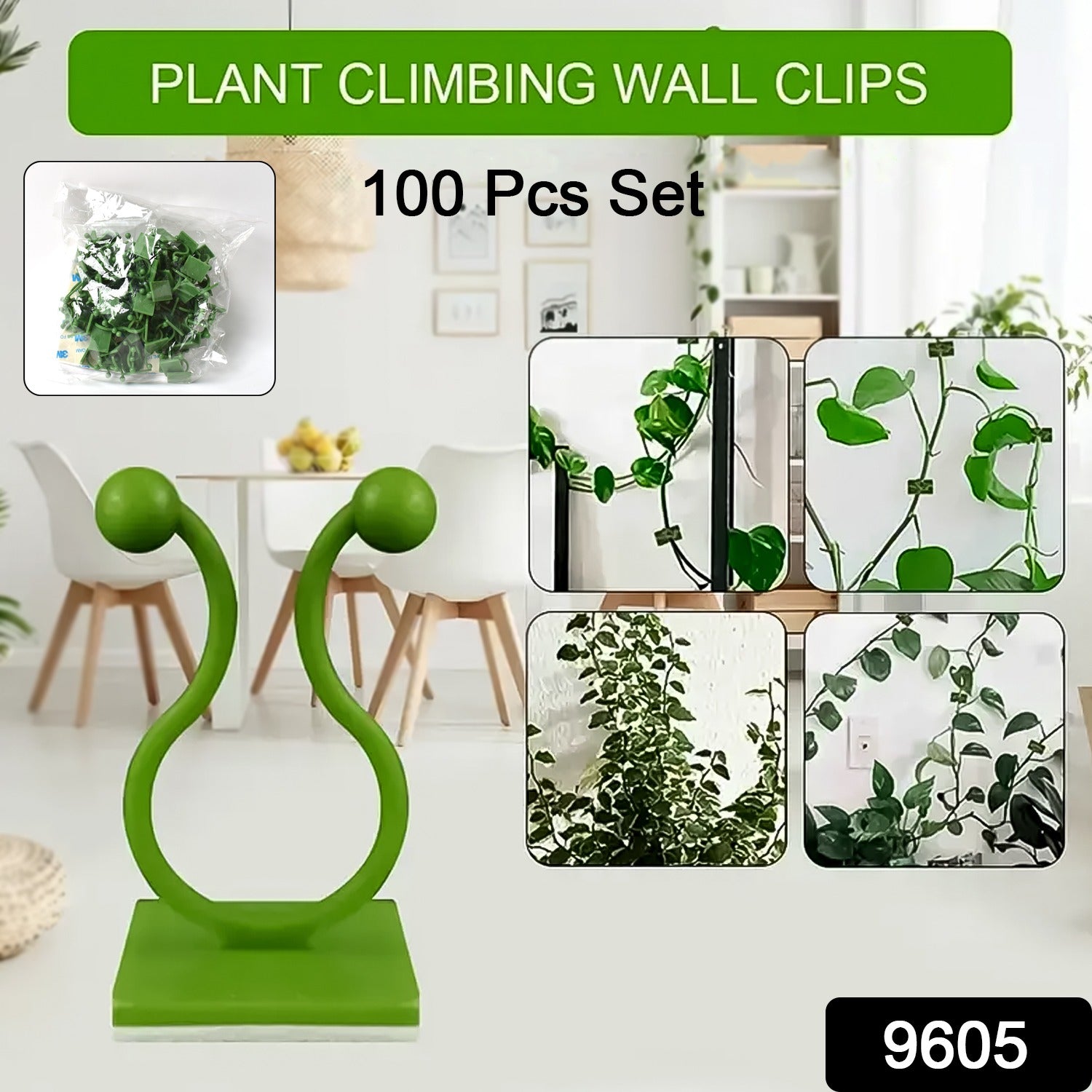 Plant Climbing Wall Clips - 100 Pcs Set