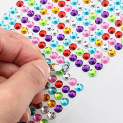 Self Adhesive Multi Size Shaped Shining Stones Crystals Stickers For Art & Craft - 6600_twinkle_jewel_seal_small