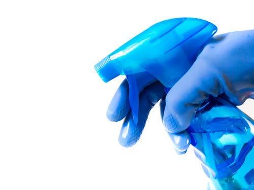 Blue reusable rubber gloves for cleaning