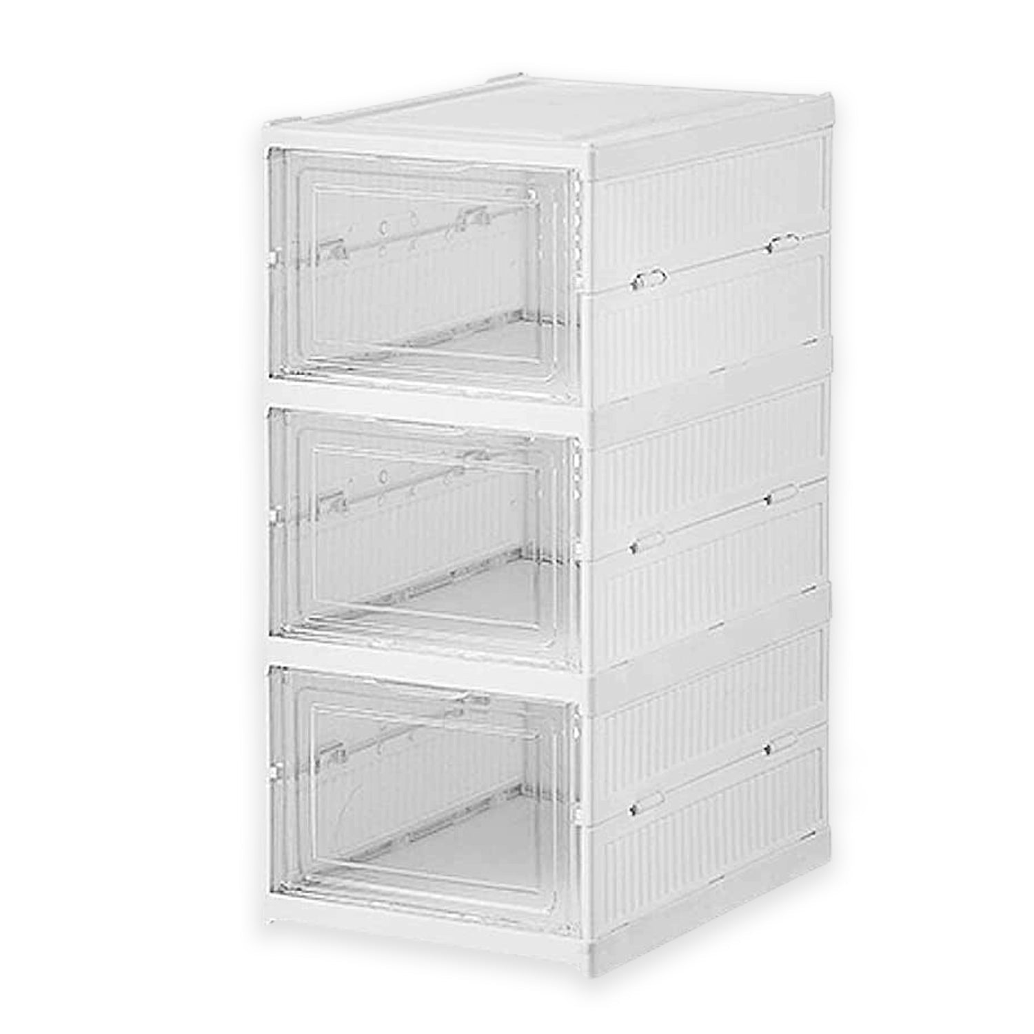 Stackable Multifunctional Storage, for Clothes Foldable Drawer Shelf Basket Util - 17662_multi_3_layer_storage_rack