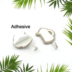 Multipurpose Wall Hooks: Strong & Self-Adhesive for Bathroom, Kitchen, Office (  - 4246_adhesive_wall_hook_2pc_set_no1