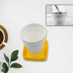 Portable Travelling Cup/Tumbler With Lid Folding / Pocket Glass for Travelling,  - 7776_foldable_travelling_glass