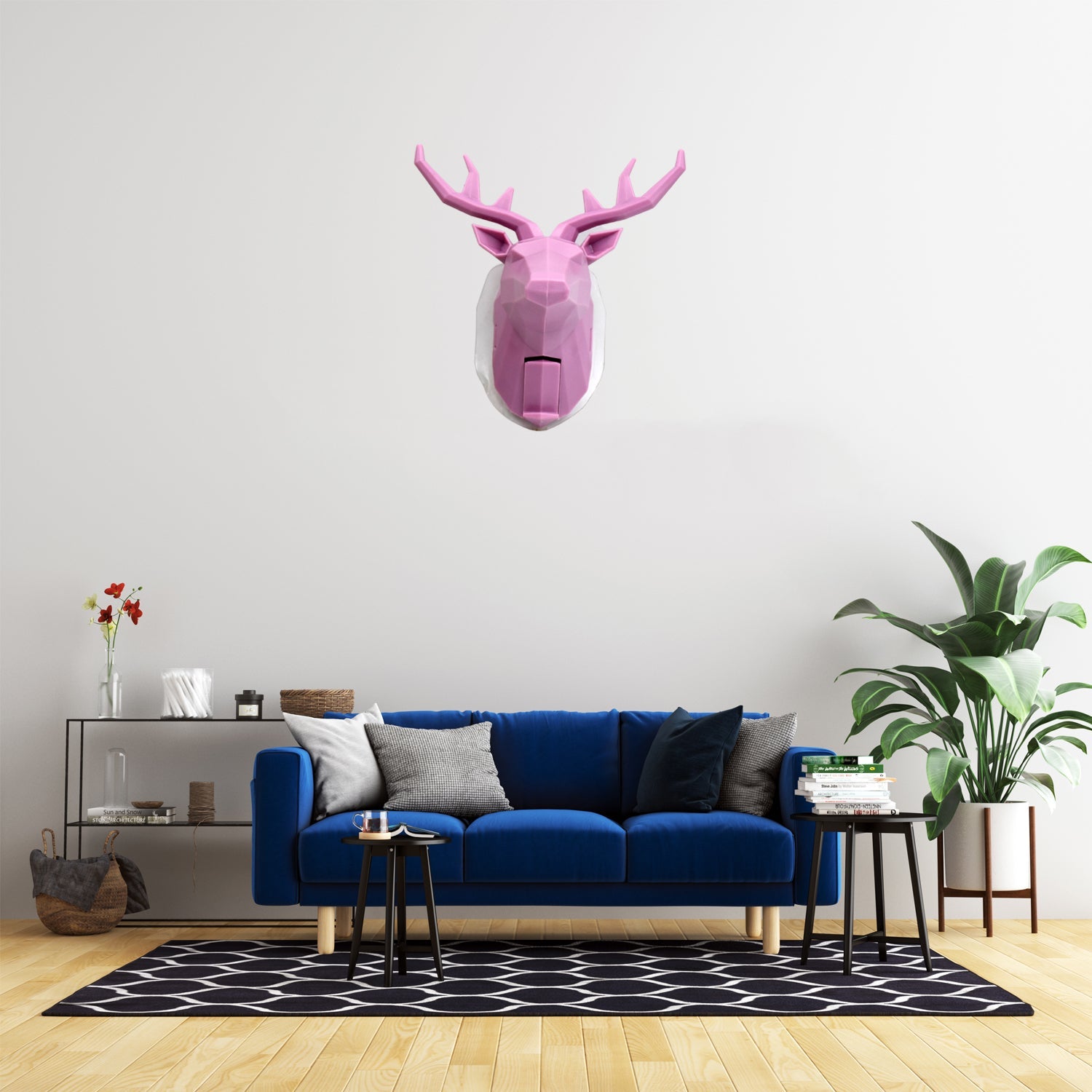 Animal shaped Adhesive Hooks, Animal Head Wall Decor Wall Hooks Sticky Hangers N - 9361_deer_hook