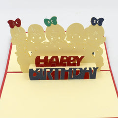 3D Pop-Up Greeting Card (1 Pc): Birthday - 4126_3d_happy_birthday_card