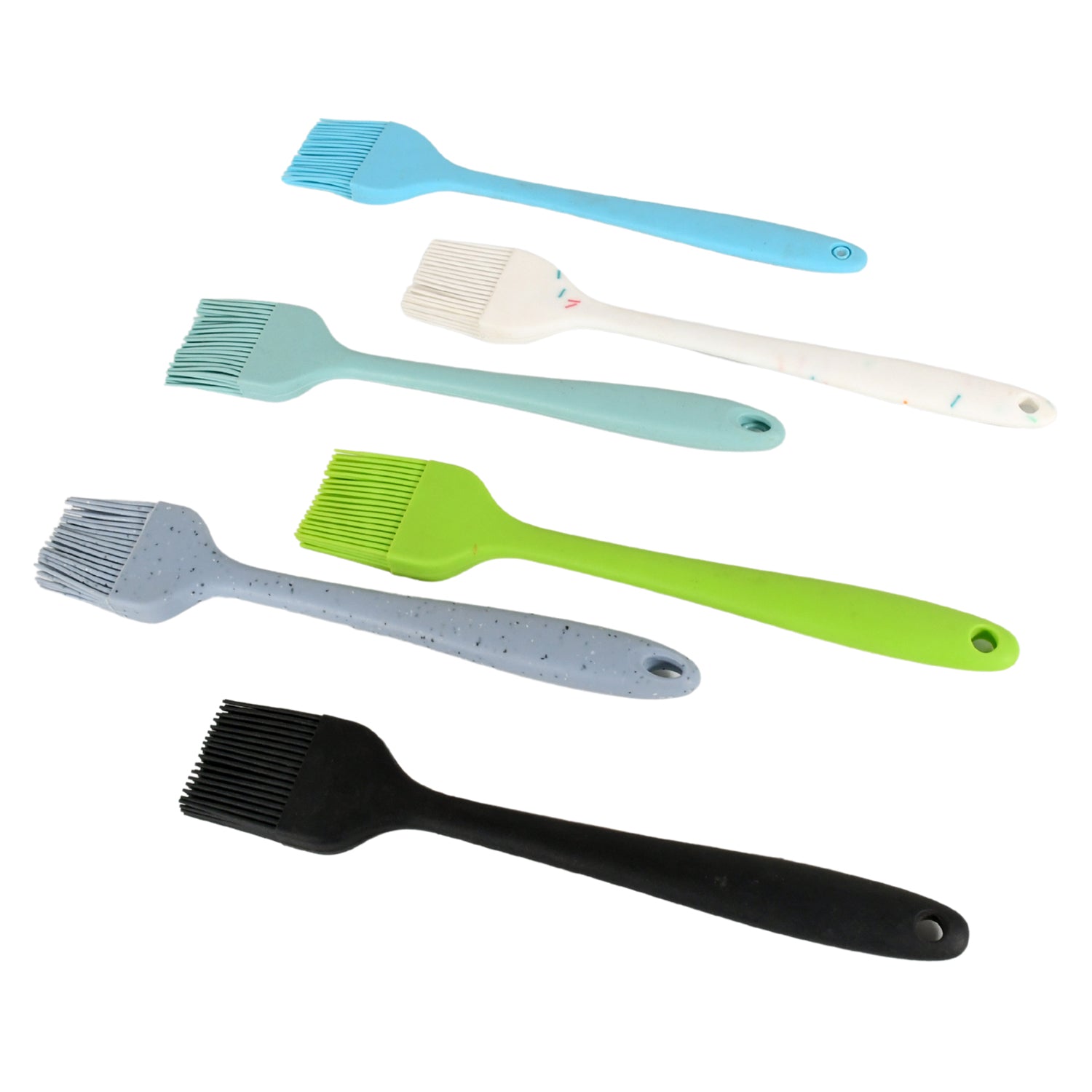 Multipurpose Silicone Spoon, Silicone Basting Spoon Non-Stick Kitchen Utensils H - 8206_siliccone_cooking_brush_6pc_no50