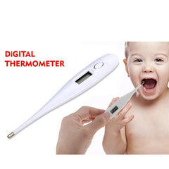 Digital thermometer with clear LCD screen for easy reading