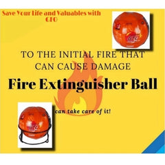 Automatic fire safety ball for immediate fire response in offices and homes