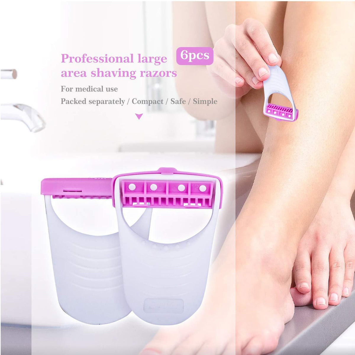 Disposable Body Skin Hair Removal Razor for Women  Pack of 6 - 1236_shave_body