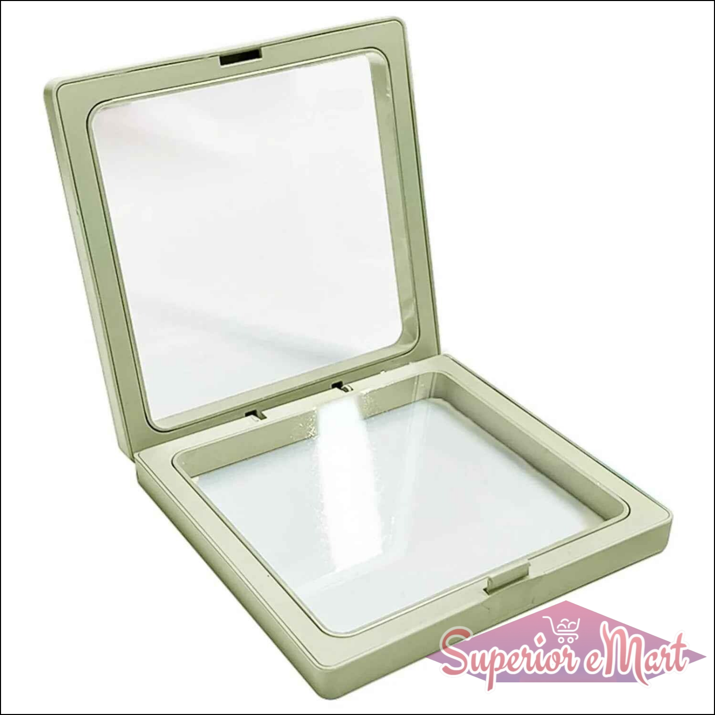 Superior eMart 3D floating display frame 1 pc with clear glass for showcasing cherished items