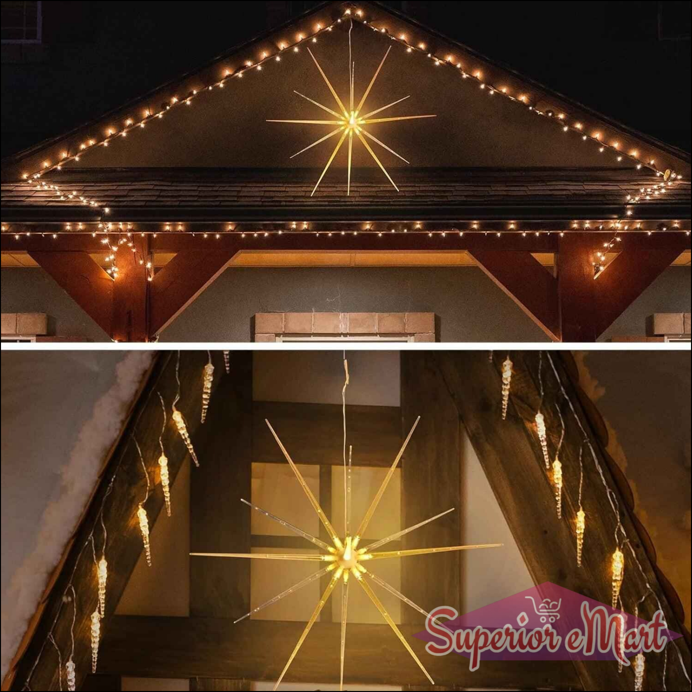 3D Gold Star Hanging Decoration - Superior eMart