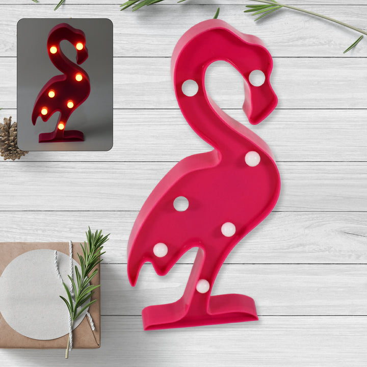 3D LED Flamingo night light for kids in bright pink, perfect for playful bedroom decor