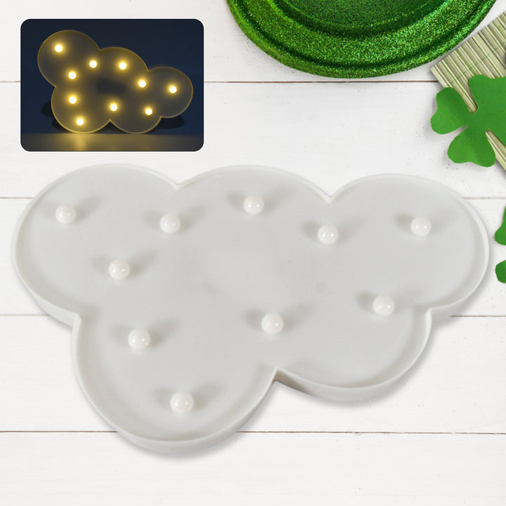 3D LED night light for kids in cloud shape, perfect for creating a cozy bedroom atmosphere