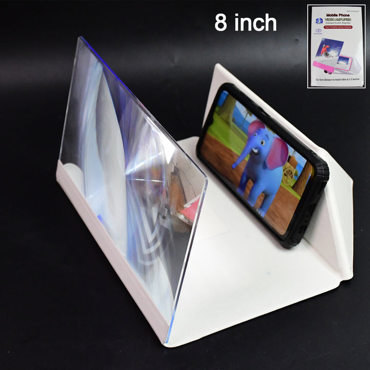 8 Inch 3D mobile screen amplifier for enhancing mobile viewing experience with clear visuals