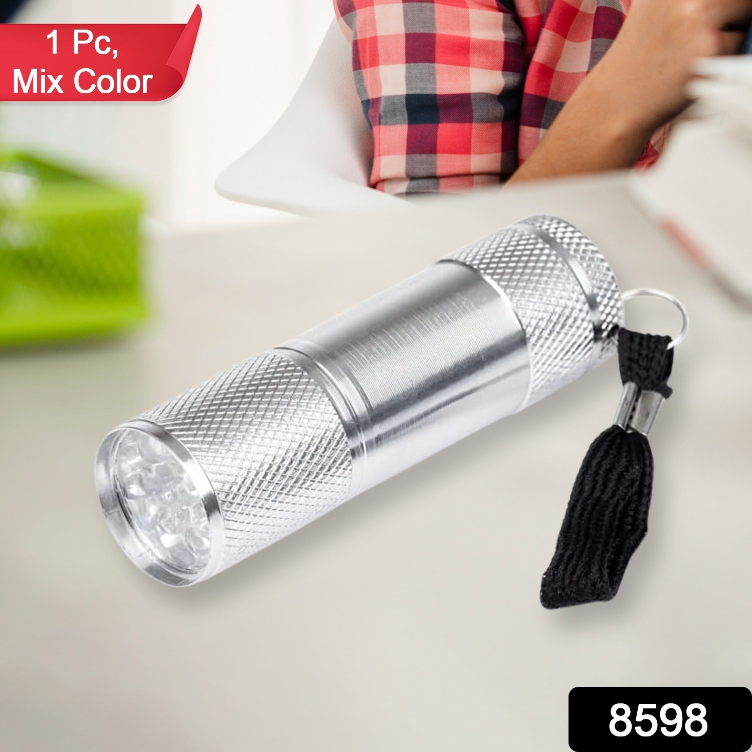 Portable Mini Torch, Super-Bright Mini 3 LED Bulb Pocket Torches - Small Keyrin - 8598_3led_pocket_torch_light_1pc_no3