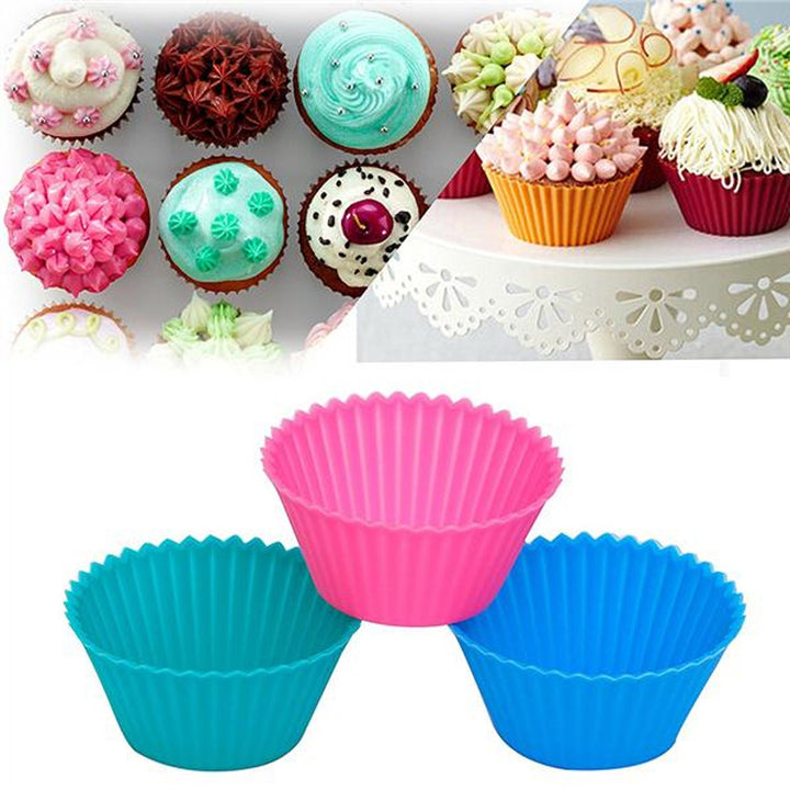 Superior eMart Silicone Cupcake Baking Molds - 12 Pack