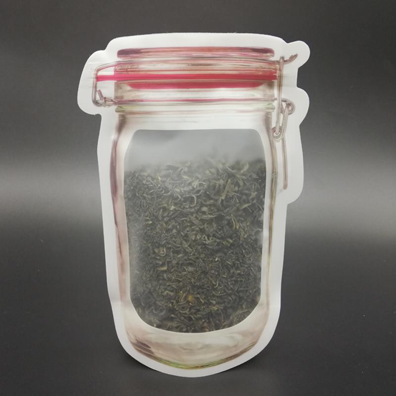 Reusable Airtight Seal Food Storage Mason Jar Zipper (500ml)