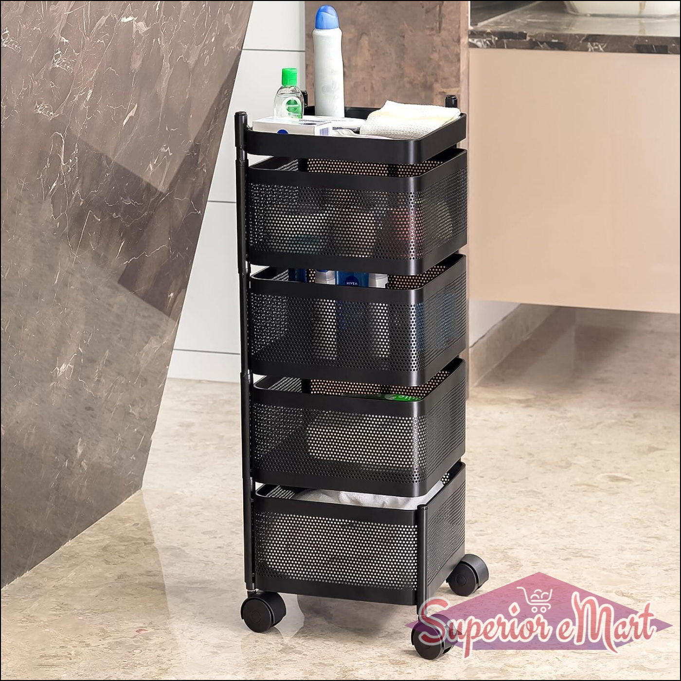4 Layer Kitchen Storage Cart with Wheels - Superior eMart