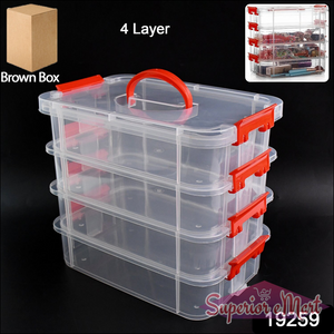 4 Layer Plastic Storage Box with Handle - Superior eMart