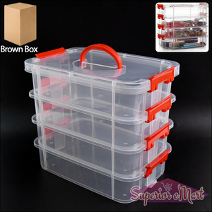 4 Layer Plastic Storage Box with Handle - Superior eMart