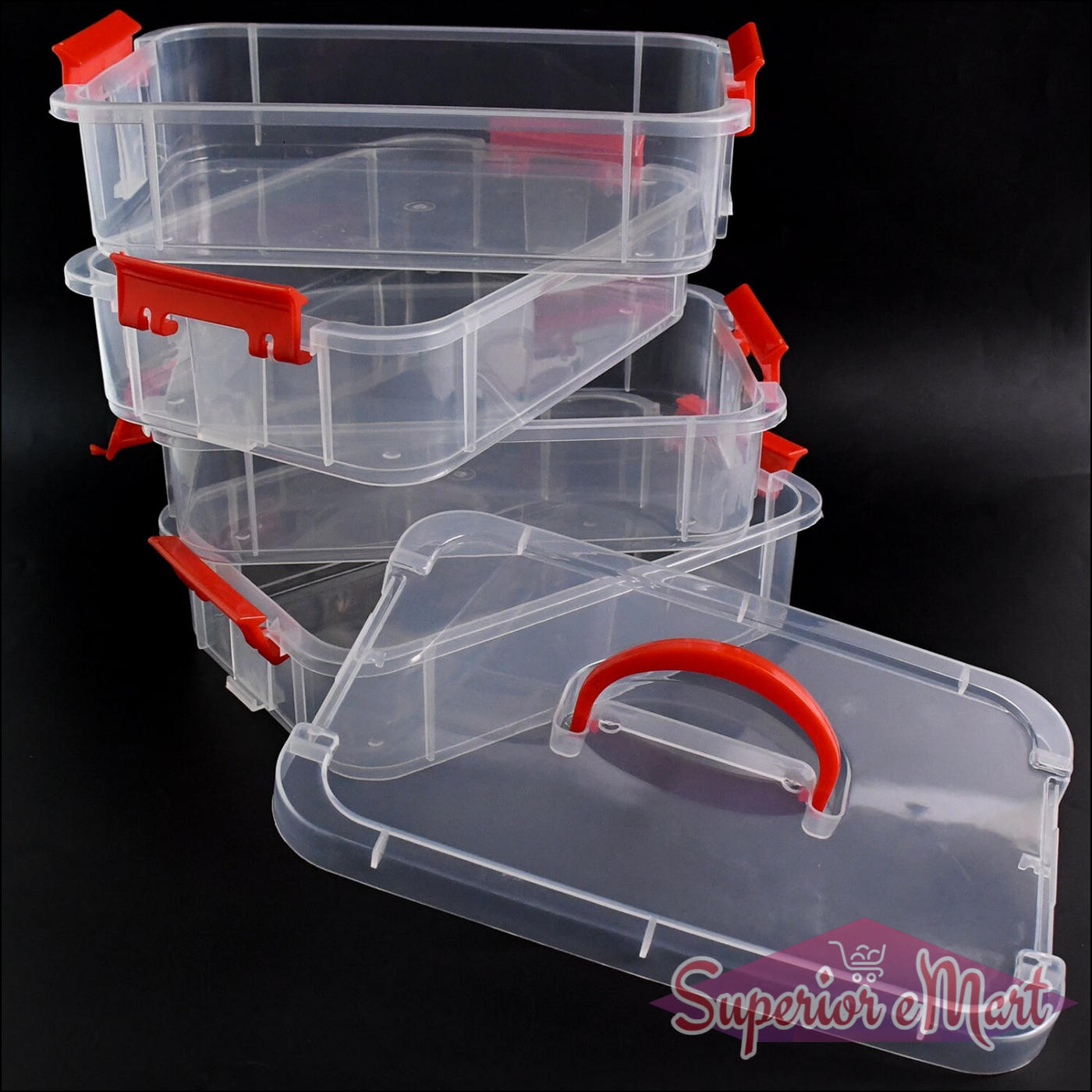 4 Layer Plastic Storage Box with Handle - Superior eMart