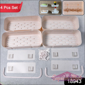 4 Piece Bathroom Rack Set for Home Storage - Superior eMart