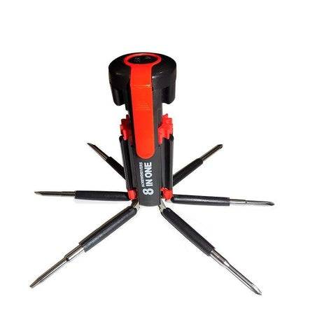 8 In 1 Multi-function Screwdriver Kit With Led Portable Torch - Superior eMart